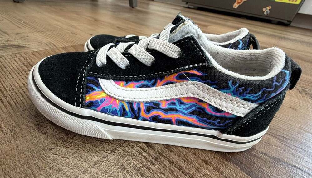 Vans Old Skool Electric Flame Toddler size 8 Sneakers